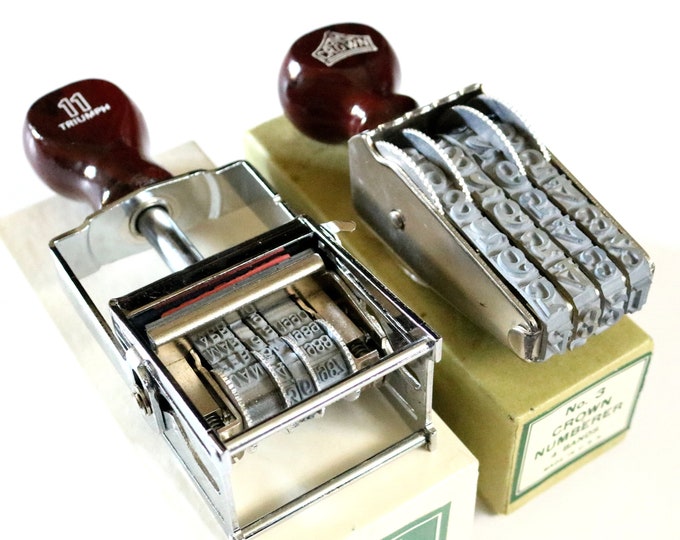 Vintage Office Stamp. Ink Stamp. Numbering Machine. Wood Etsy