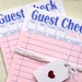Pink Guest Checks. Journal Card. Junk Journal Supply. Scrapbook Ephemera. Embellishment. Junk Journal Paper. Planner Supply. Valentine Card.