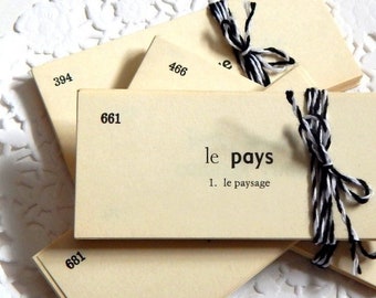 Vintage French Flash Cards: Ephemera, Junk Journal Paper