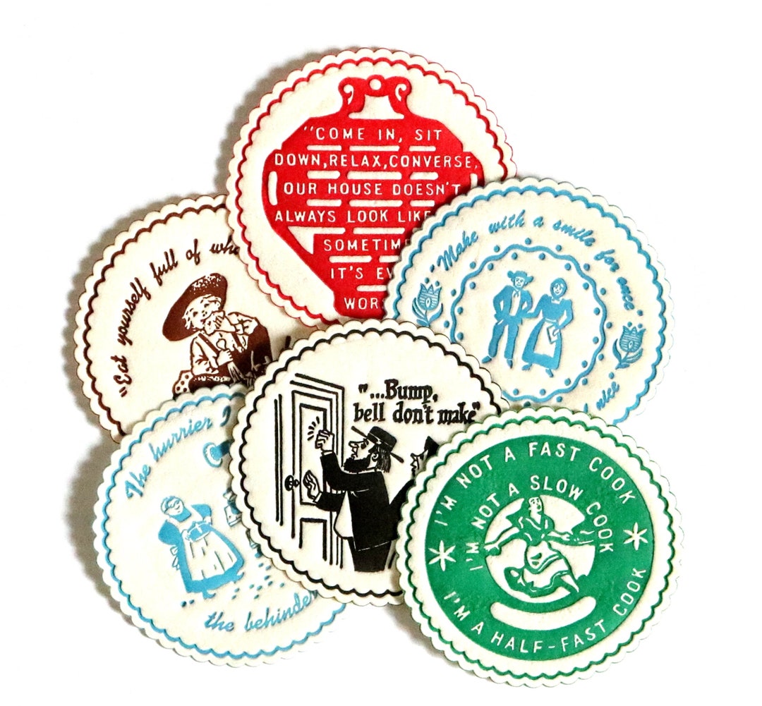 Vintage Coasters. Paper Coasters. Drink Coasters. Vintage Etsy