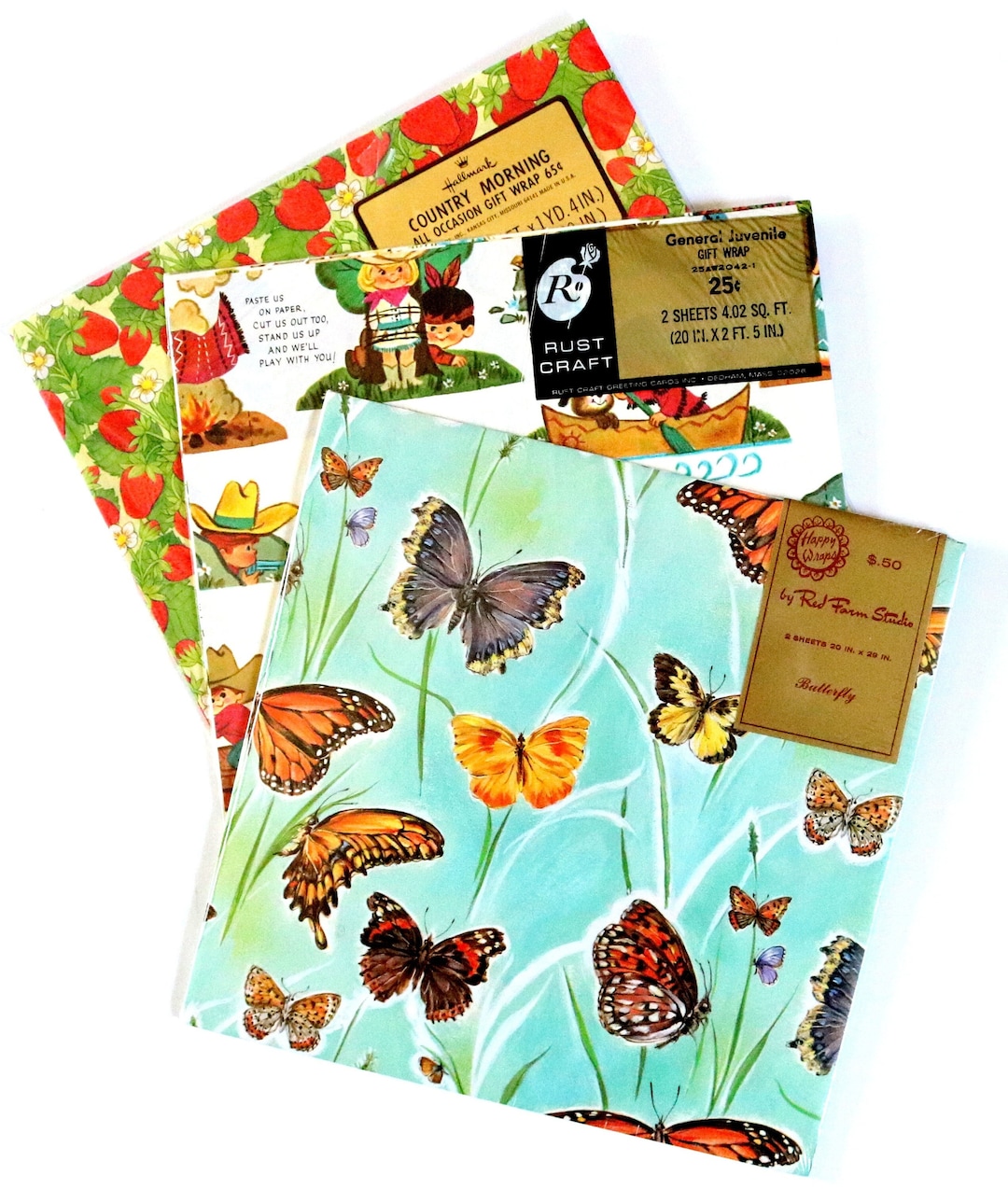 Vintage Gift Wrap Paper. Vintage Wrapping Paper. Junk Journal Etsy