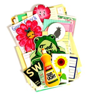 Bolsas de papel con cuadros pastel: Efímeras de Junk Journal imagen 8