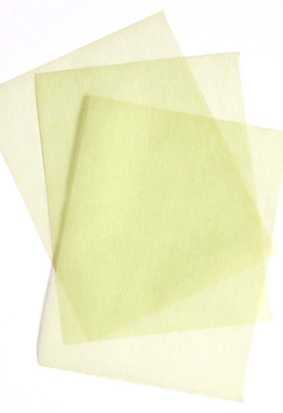 Vintage Green Glassine Paper Sheets. Junk Journal Paper. Journal