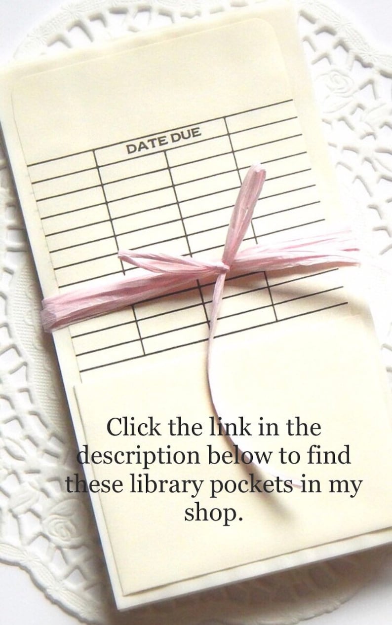 If you need library card pockets to go with your cards, click the link in the description below.