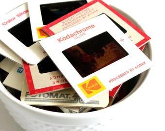 Vintage Film Photo Slides: Ephemera for Junk Journals, Mixed Media Supply