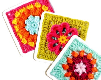 Granny Square Playing Cards: Crochet Pattern, Junk Journal, Mixed Media Supply, Scrapbooking