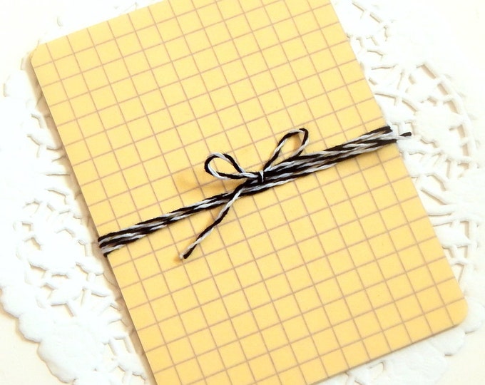 Vintage Yellow Graph Paper. Note Paper. Writing Paper. Note Etsy