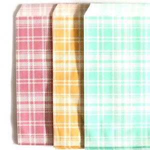 Pastel Plaid Paper Bags. In your package you will receive (10) bags in your choice of color.