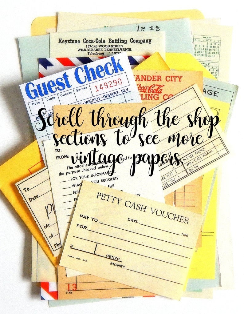 Scroll through the photos above to see more vintage ephemera for sale in my shop.