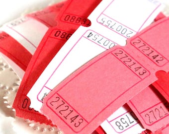 Valentine Red, Pink, And White Paper Ticket Pack