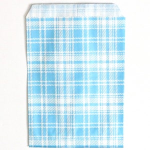 Pastel Plaid Paper Bags. In your package you will receive (10) bags in your choice of color.