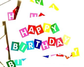 Vintage Mrs. Grossman’s Rainbow Happy Birthday Stickers