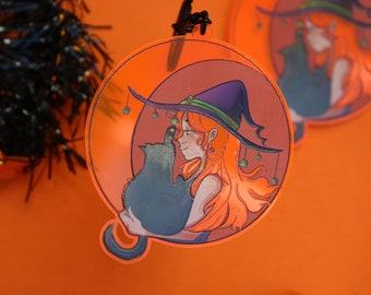 Moonlight Witch and Black Cat Keyring