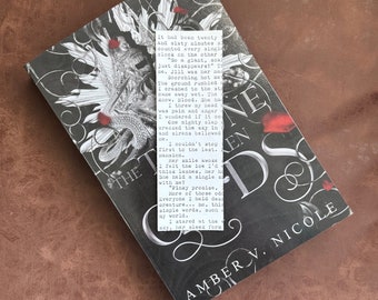 The Throne of Broken Gods Bookmark Typed on Typewriter - Officially Licensed! - Amber V. Nicole