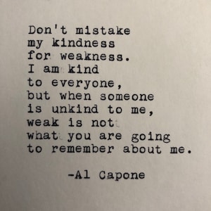 Al Capone Quote Typed on Typewriter | 4x6
