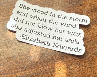Elizabeth Edwards Quote Sticker | Typewriter Font