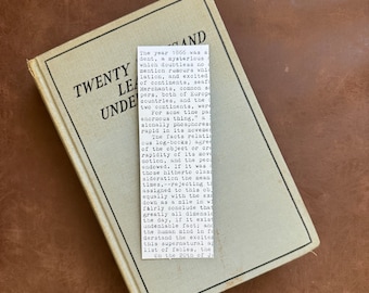 Twenty Thousand Leagues Under the Sea Bookmark Typed on Typewriter - Jules Verne
