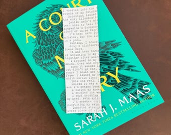 A Court of Mist and Fury Bookmark – Typewriter Chapter One, ACOTAR