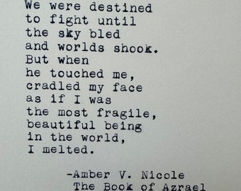 Amber V. Nicole Quote Print | Vintage Typewriter Art (4x6)