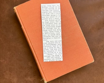 Robin Hood Bookmark Typed on Typewriter