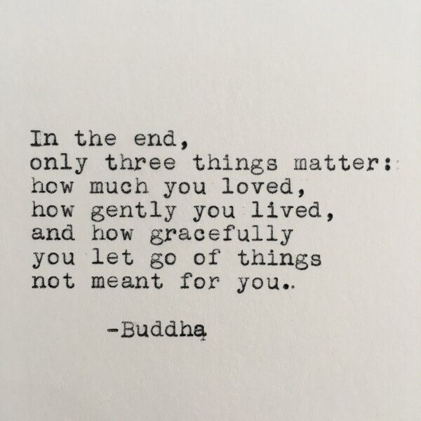 Buddha Quote Typed on Typewriter | 4x6