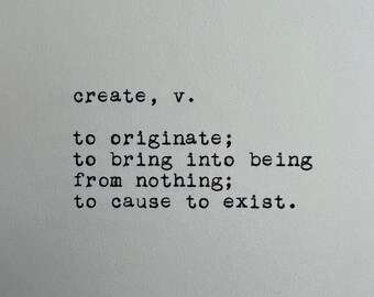 Create Dictionary Definition Typed on Typewriter | 4x6