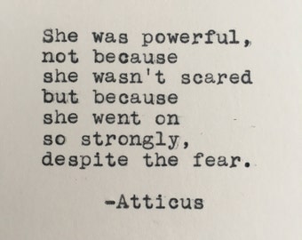 Atticus Quote Typed on Typewriter | 4x6