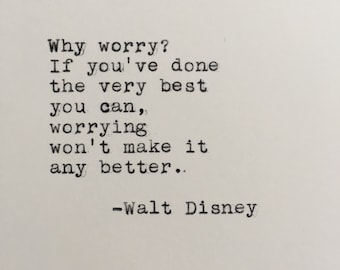 Walt Disney Quote Typed on Typewriter | 4x6 Print