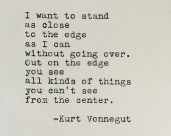 Kurt Vonnegut Quote Typed on Typewriter | 4x6 Print
