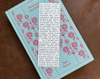 Sense and Sensibility Bookmark Typed on Typewriter - Jane Austen