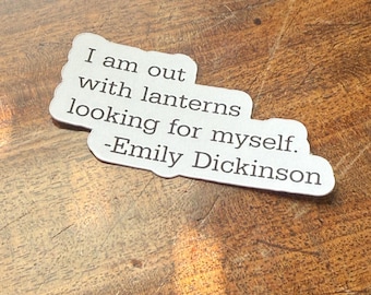 Emily Dickinson Quote Sticker | Typewriter Font