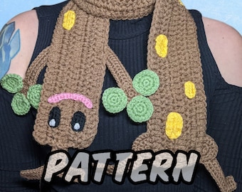 PATTERN ONLY - Crocheted Sudowoodo Scarf