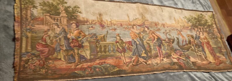 Belgium Tapestry Classic Scene Mid 20th Century Embroidery Cotton - Etsy