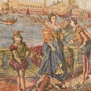 Belgium Tapestry Classic Scene Mid 20th Century Embroidery Cotton - Etsy