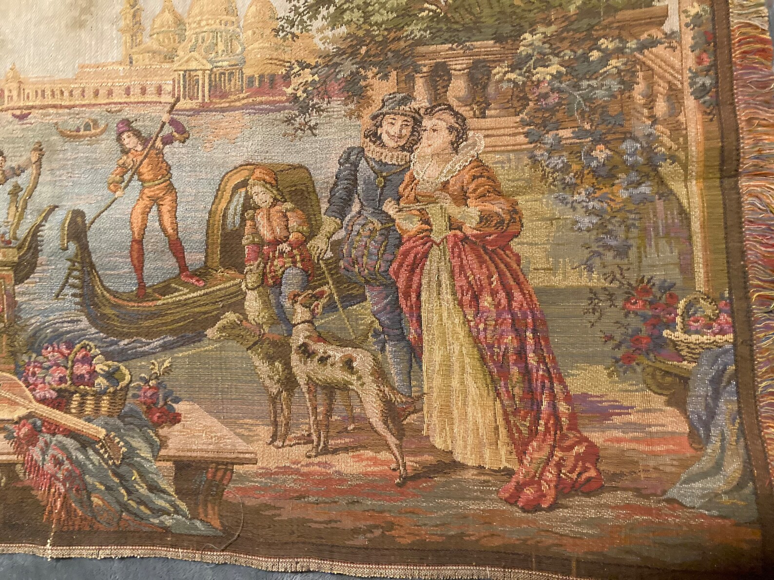 Belgium Tapestry Classic Scene Mid 20th Century Embroidery Cotton - Etsy