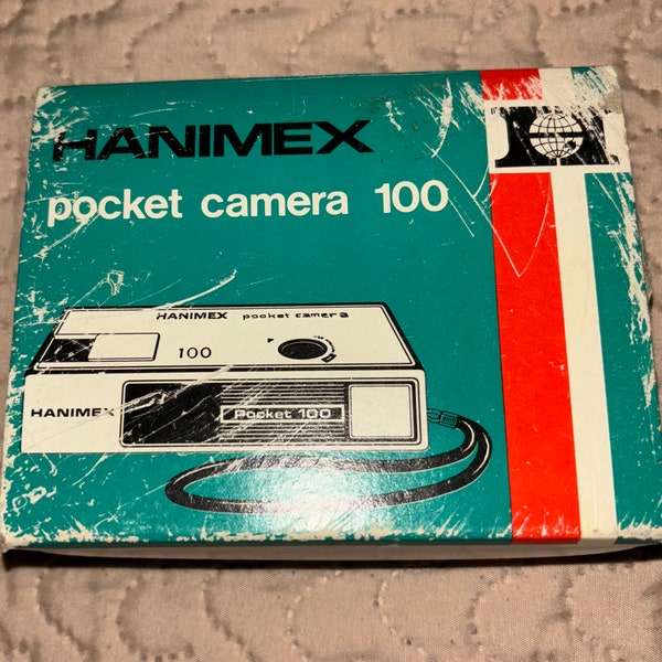 Hanimex Pocket Camera 100 Original Box User Manual Unopened Film Box Wear
