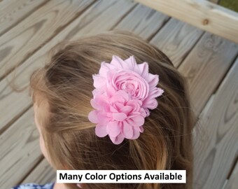 Shabby Flower Hair Clip Flower Girl Hair Toddler Hair Etsy