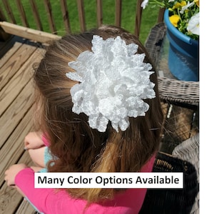 Flower Hair Clips, Lace Hair Clip, Wedding Hair piece, girls hair accessory, white flower hair pin, hair barrette, flower girl hair clip