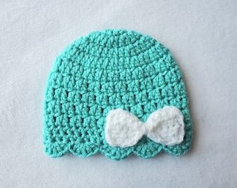 Simple crochet pattern hat for kids, easy pattern size preemie to child, plus bow pattern, easy crochet pattern, baby girl gift, baby gift