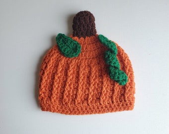 EASY crochet pattern pumpkin hat, simple pattern for preemie to child, pumpkin pattern, baby gift, easy crochet, Halloween costume, baby hat