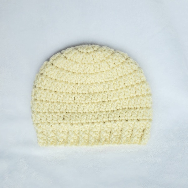 EASY crochet pattern hat, simple pattern for preemie to adult, flower pattern, baby beanie, boy or girl hat, baby gift, easy crochet pattern