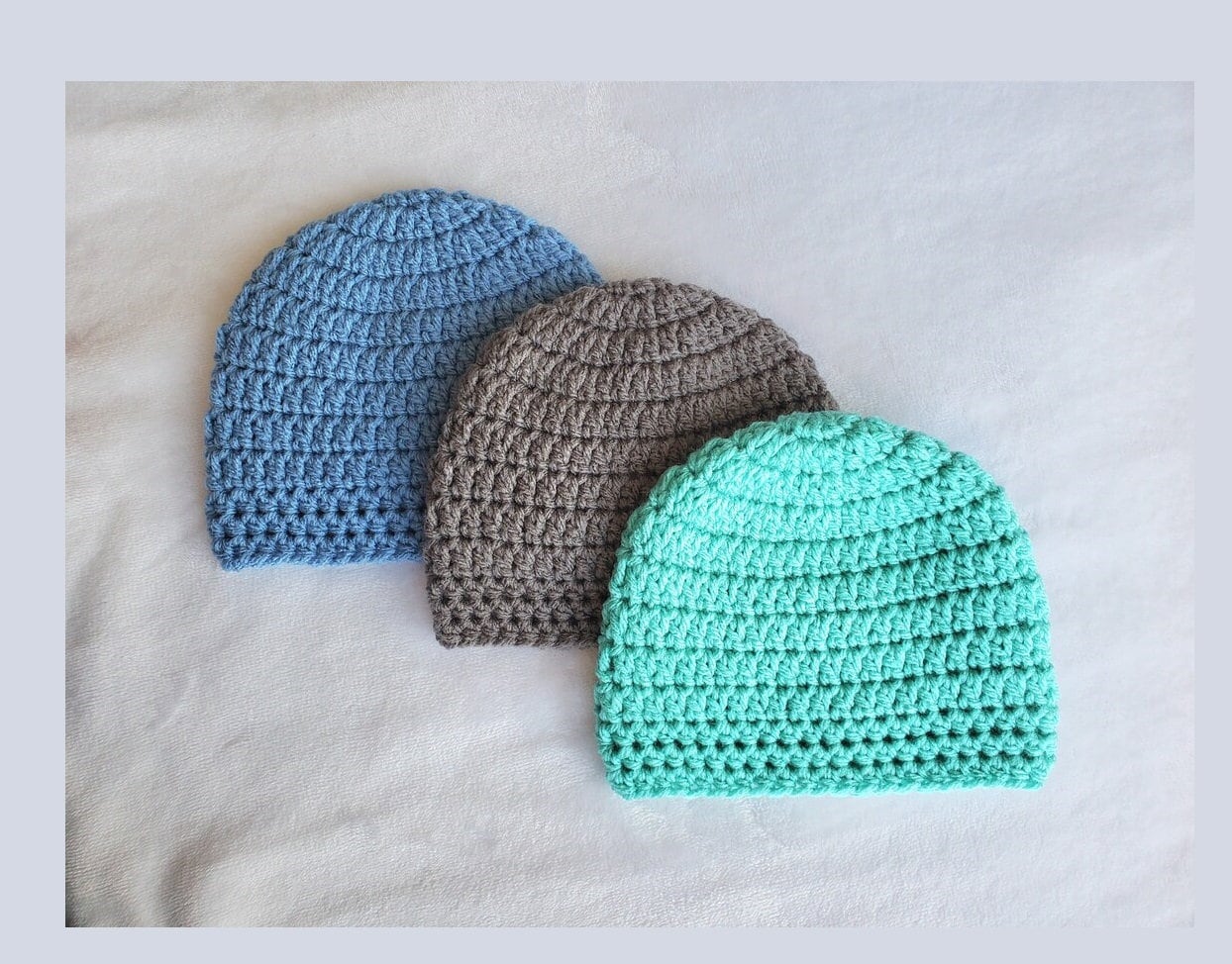 EASY Crochet Pattern Hat, Simple Pattern for Preemie to Adult, Child ...