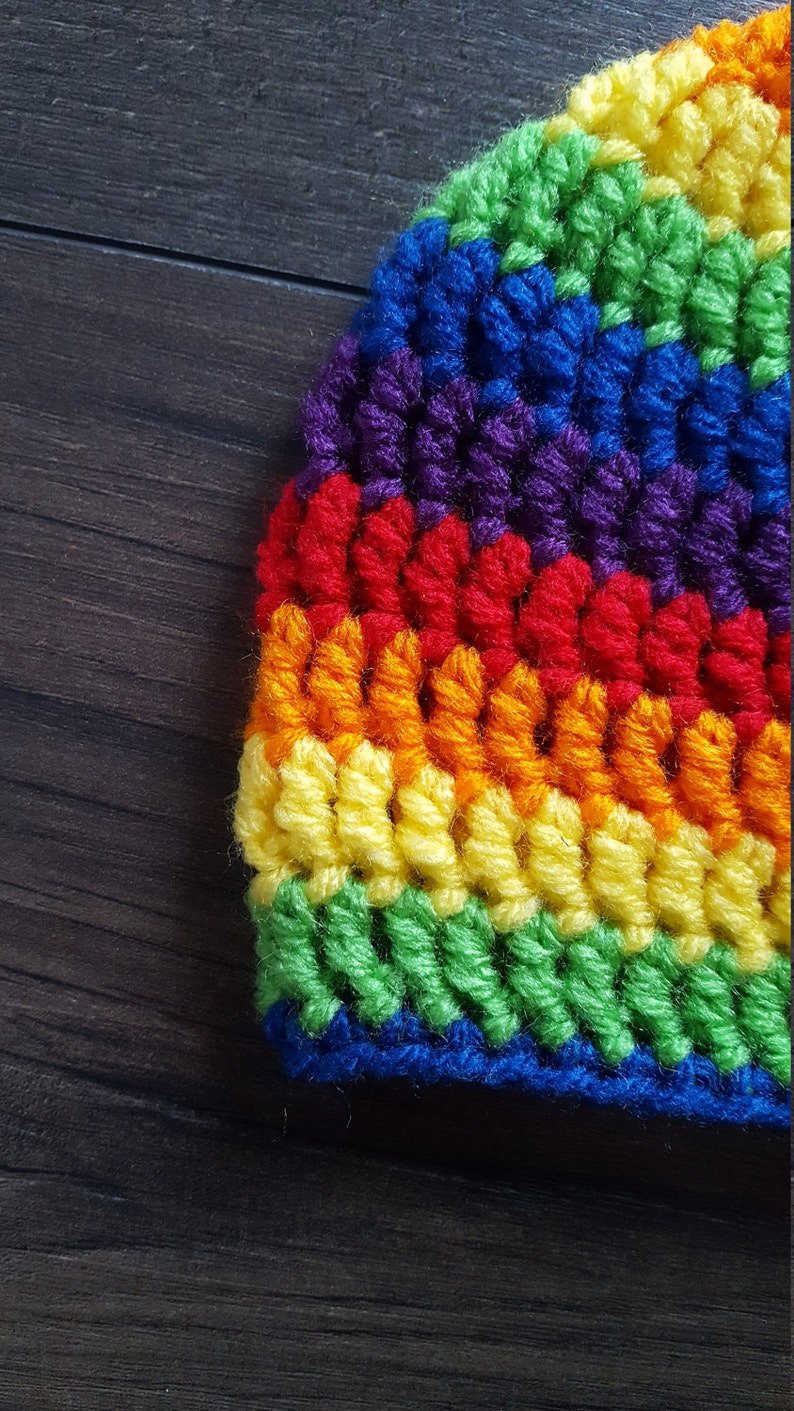 Rainbow Baby Hat Crochet Rainbow Hat Baby Gift Newborn Etsy