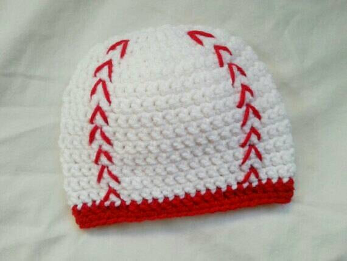 Crochet Baseball Baby Beanies Twin Baby Gift Crochet Baby Etsy
