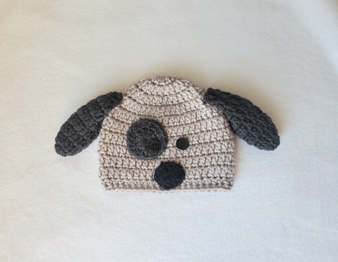 In Stock Baby Puppy Hat Crochet Puppy Hat Baby Dog Hat Etsy