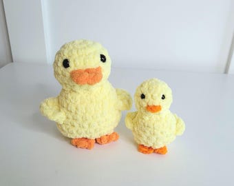 2 in 1 Duck Crochet Patterns, Duckie plushie patterns, quick fast easy, beginner simple plush, no sew gift, stuffed animal DIY Amigurumi
