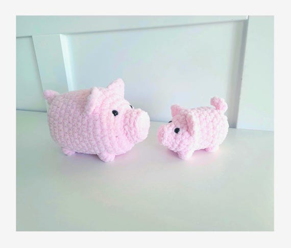 2 in 1 no sew pig patterns, baby mini pig loaf plushie patterns, baby pig, beginner easy simple pattern, stuffed animal DIY Amigurumi