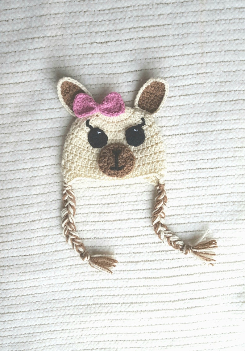 crochet llama hat llama newborn 