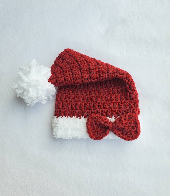 簡単なかぎ針編みのサンタ帽子、未熟児から大人まで使えるシンプルな