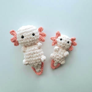 2 in 1 No sew Axolotl Crochet Patterns, axolotl plushie patterns, quick fast easy, beginner simple pattern, stuffed animal DIY Amigurumi